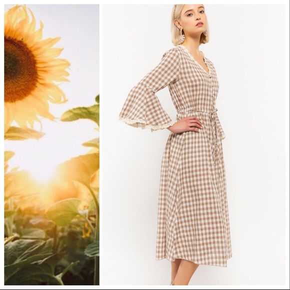 Mollie Farms Prairie Gingham Linen Dress - Picture 8 of 11